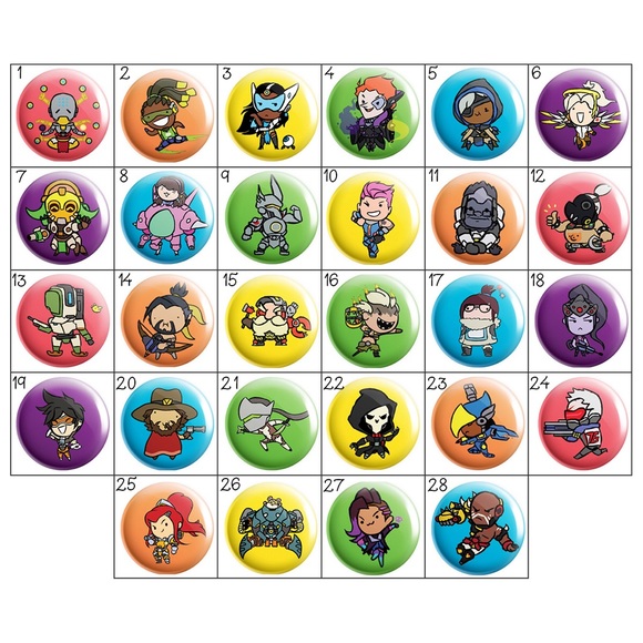 Overwatch Button Pins 1.25 Inch - Picture 2 of 4
